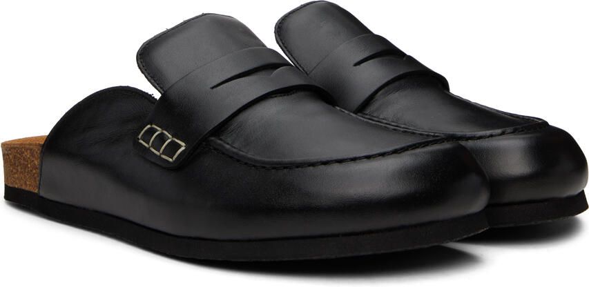 JW Anderson Black Leather Mule Loafers - Picture 2