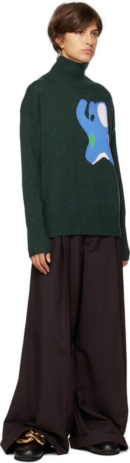 JW Anderson Black Shearling Chain Loafers - Picture 4