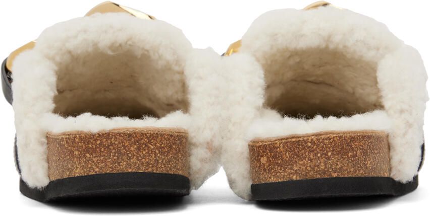 JW Anderson Black Sherpa Chain Mules