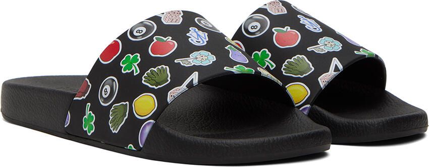 JW Anderson Black Sticker Slides - Picture 2