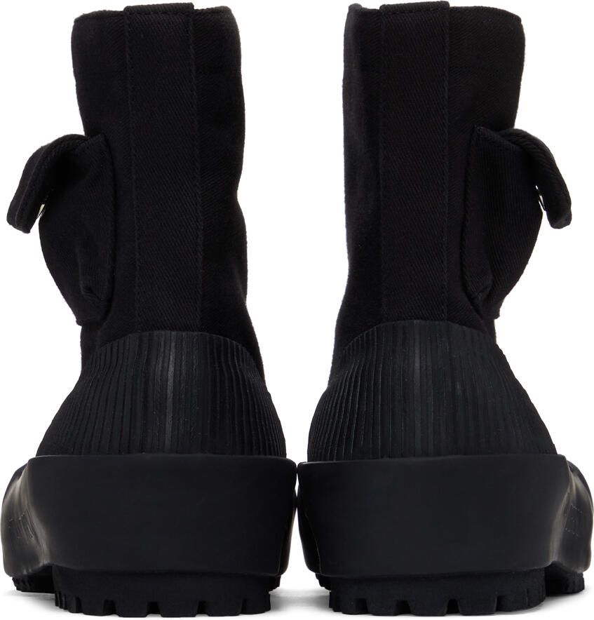 JW Anderson Black Zippered Duck Boots