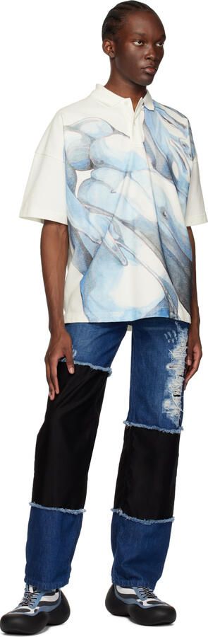 JW Anderson Blue & Black Bumper Hike Low Top Sneakers - Picture 4