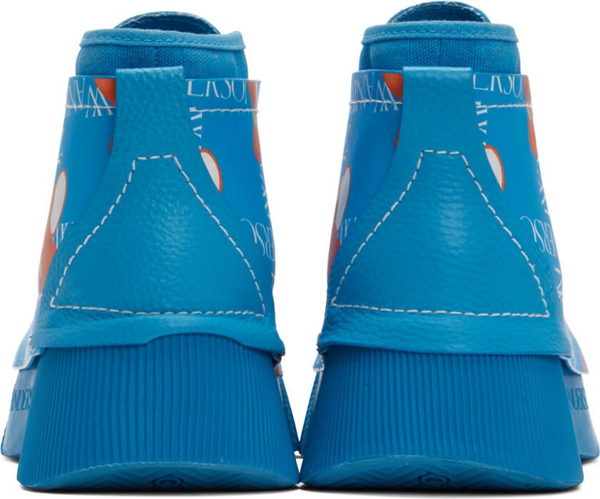 JW Anderson Blue Layered High-Top Sneakers