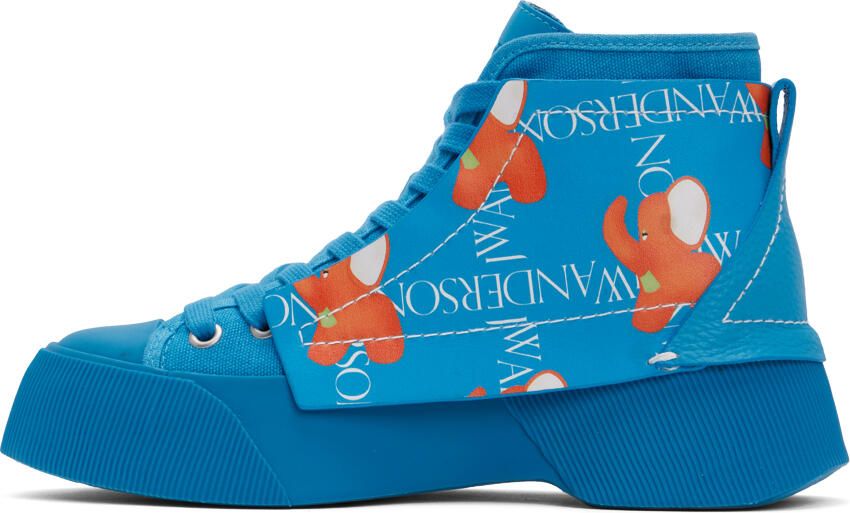 JW Anderson Blue Layered High-Top Sneakers - Picture 3