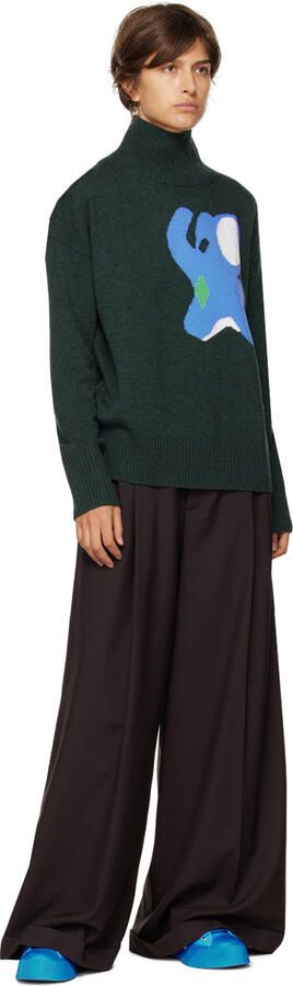 JW Anderson Blue Layered High-Top Sneakers - Picture 4