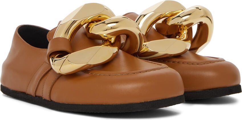 JW Anderson Brown Chain Loafers - Picture 2