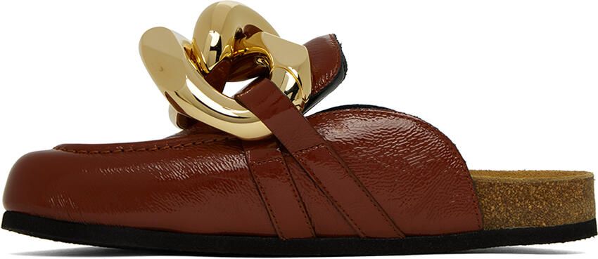 JW Anderson Brown Chain Loafers - Picture 3