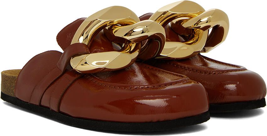 JW Anderson Brown Chain Loafers - Picture 2
