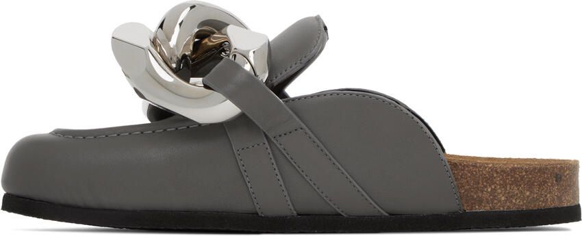 JW Anderson Gray Chain Loafers - Picture 3
