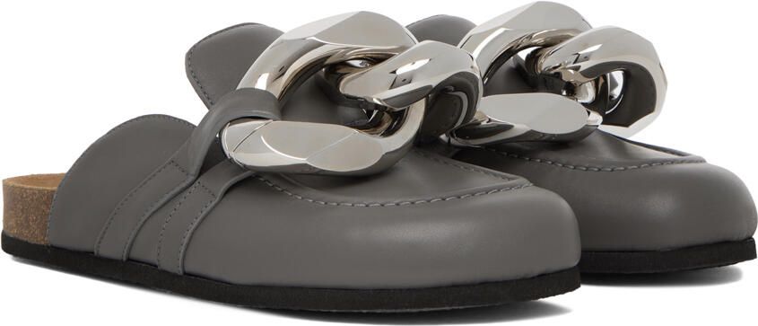 JW Anderson Gray Chain Loafers - Picture 2