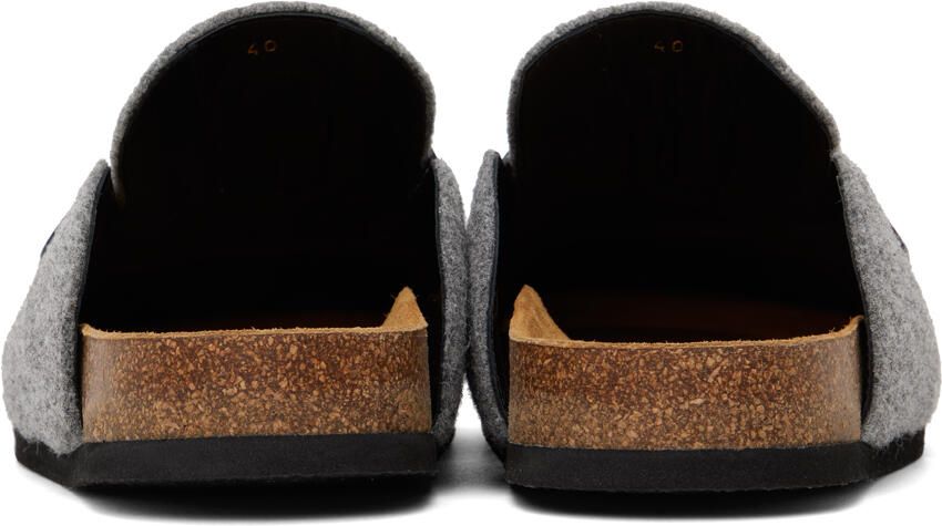 JW Anderson Gray Embroidered Clogs