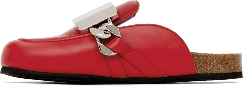 JW Anderson Red Gourmet Chain Mules - Picture 3