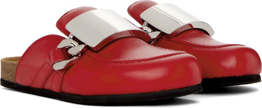 JW Anderson Red Gourmet Chain Mules - Picture 2