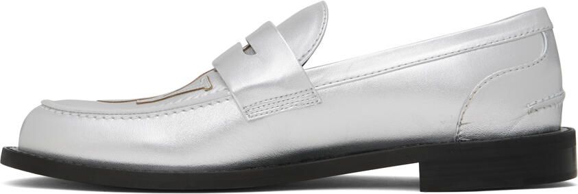 JW Anderson Silver Moccassin Loafers - Picture 4