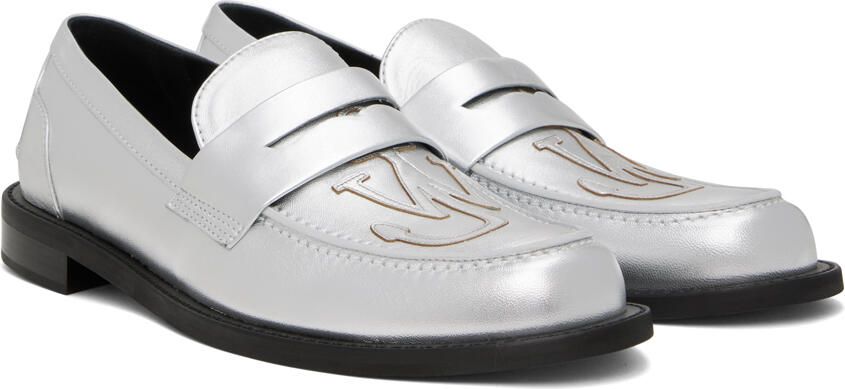 JW Anderson Silver Moccassin Loafers - Picture 2