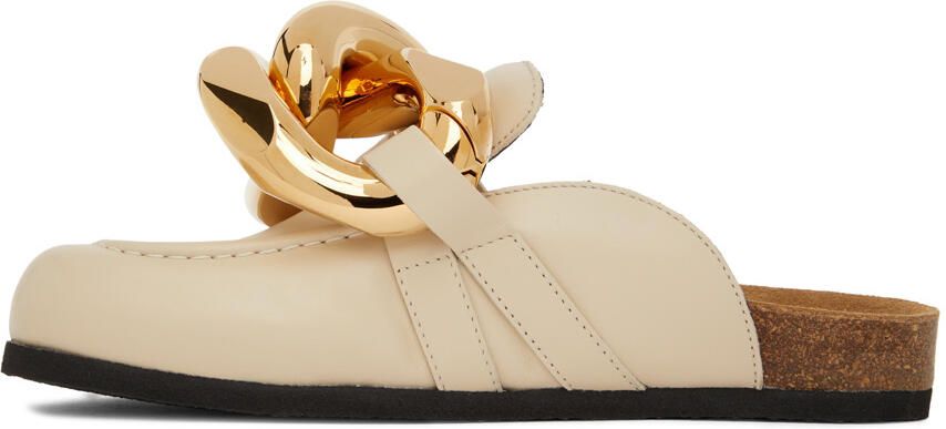 JW Anderson SSENSE Exclusive Beige Chain Loafers - Picture 3