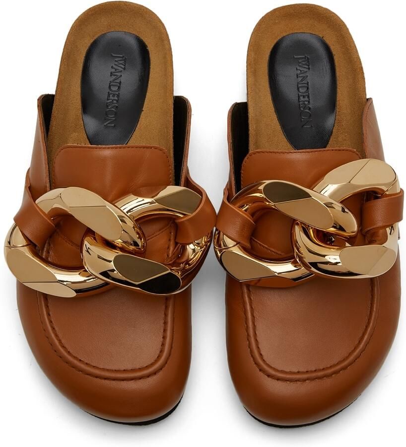 JW Anderson Tan Chain Loafers
