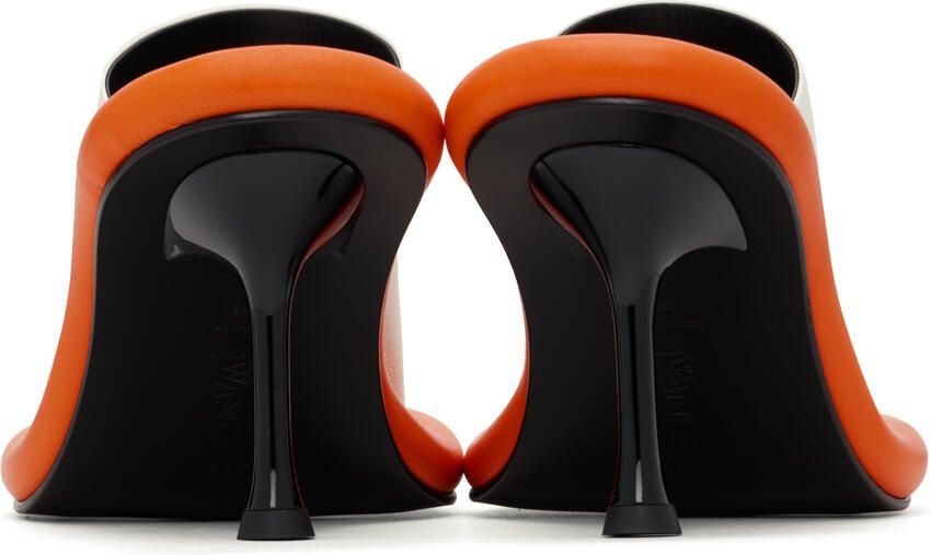 JW Anderson White & Orange Bumper-Tube Mules