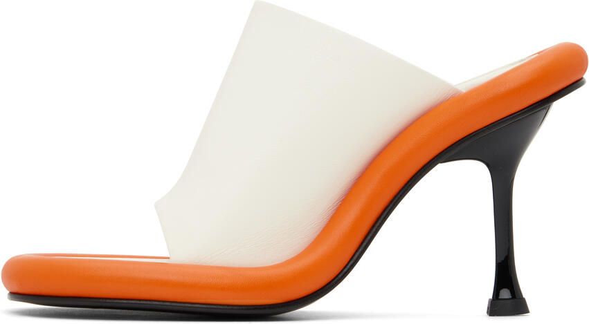 JW Anderson White & Orange Bumper-Tube Mules - Picture 3