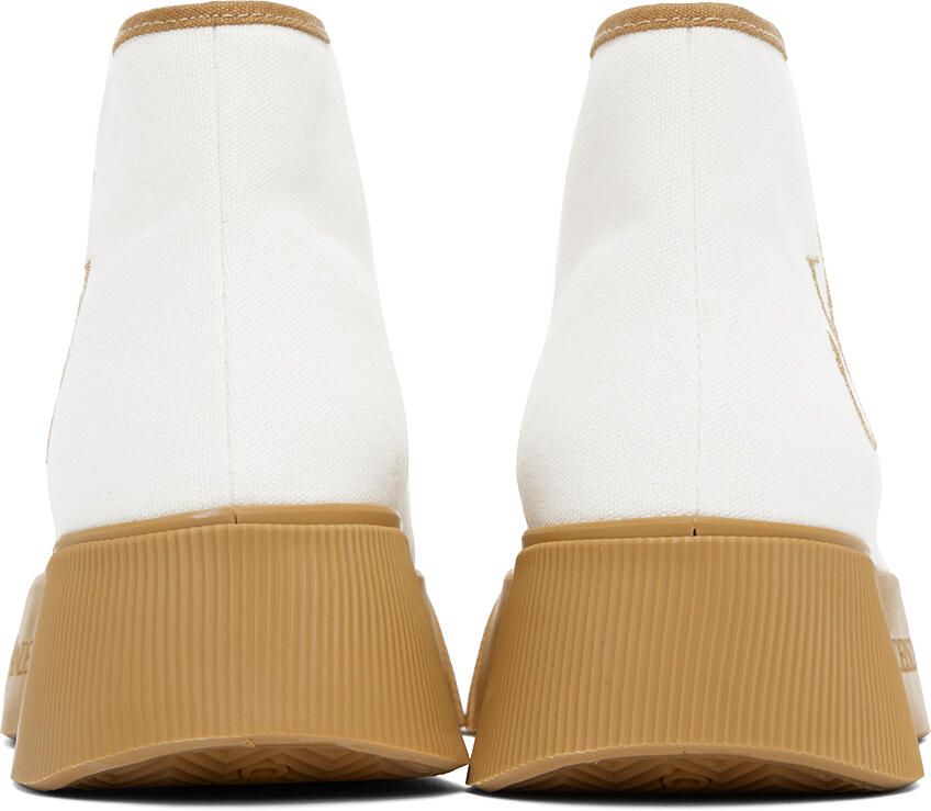 JW Anderson White & Tan High Top Sneakers