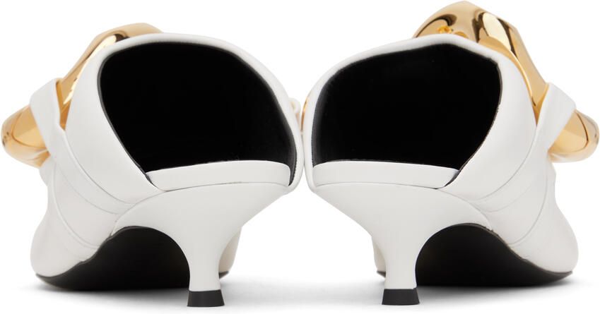 JW Anderson White Chain Kitten Mules