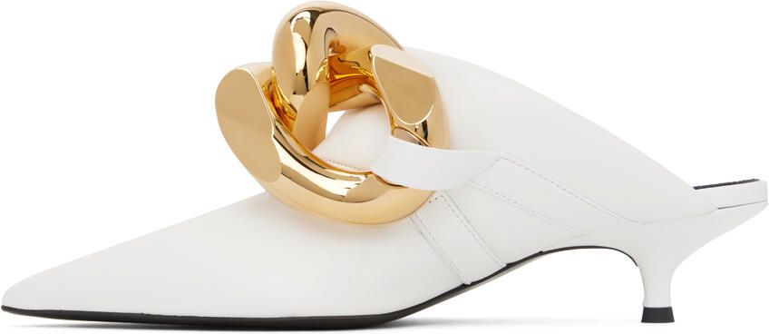 JW Anderson White Chain Kitten Mules - Picture 3