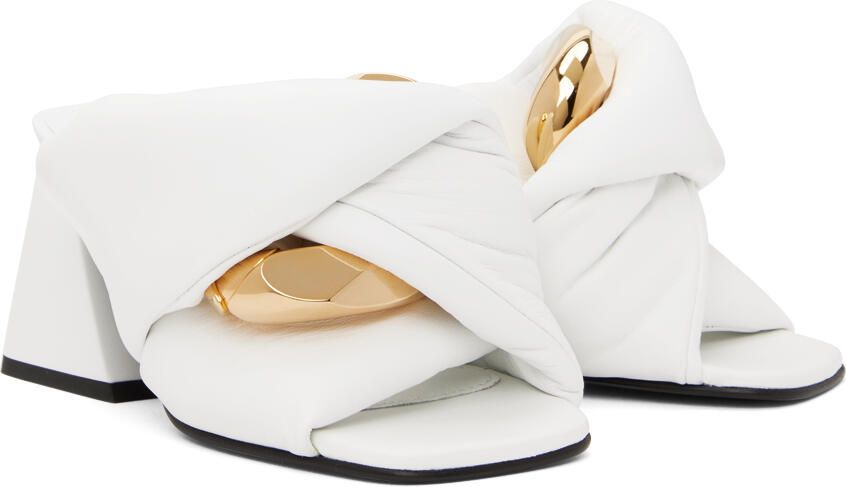 JW Anderson White Chain Twist Mules