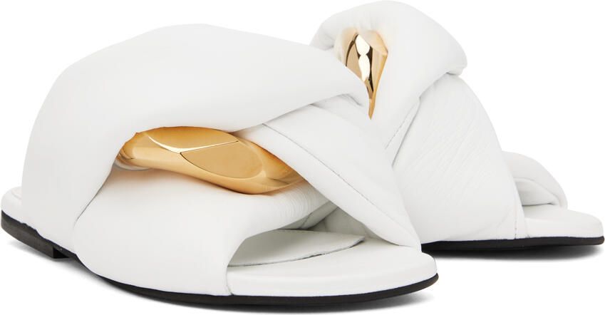 JW Anderson White Chain Twist Sandals