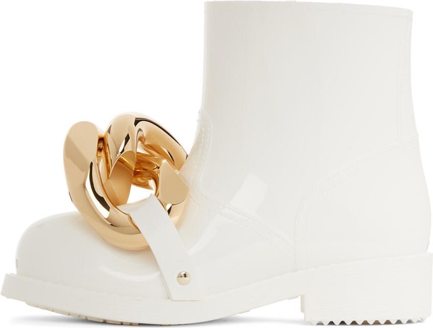 JW Anderson White Rubber Chain Boots - Picture 3