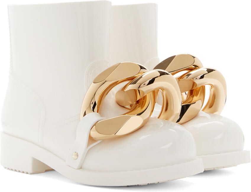 JW Anderson White Rubber Chain Boots - Picture 2
