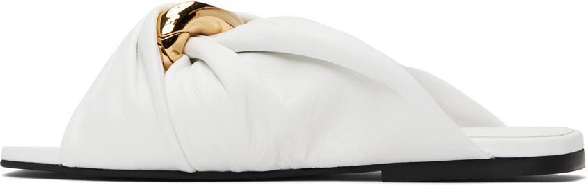 JW Anderson White Twist Chain Flat Sandals - Picture 4