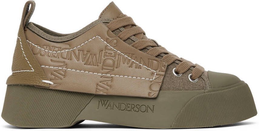 JW Anderson Khaki Chunky Low-Top Sneakers - Picture 5