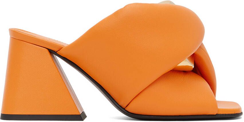JW Anderson Orange Chain Twist Mules - Picture 5