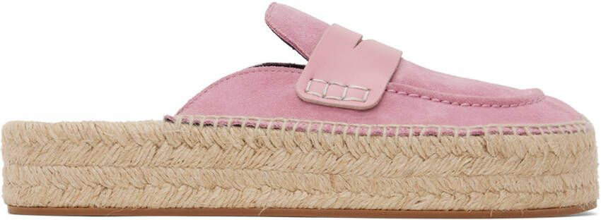 JW Anderson Pink Suede Espadrilles - Picture 5