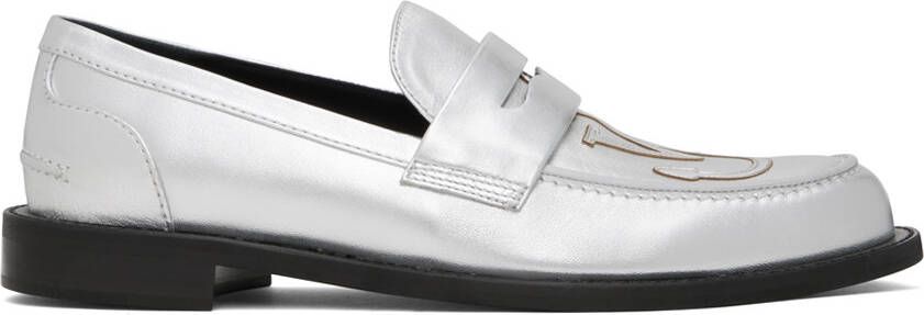 JW Anderson Silver Moccassin Loafers - Picture 5