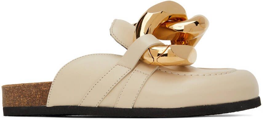 JW Anderson SSENSE Exclusive Beige Chain Loafers - Picture 5