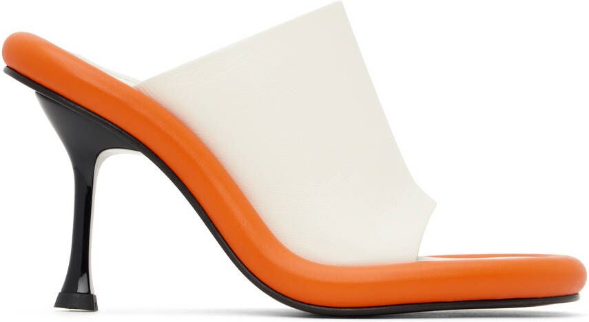 JW Anderson White & Orange Bumper-Tube Mules - Picture 5