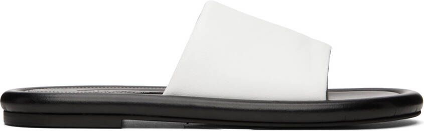 JW Anderson White Bumper Tube Slides