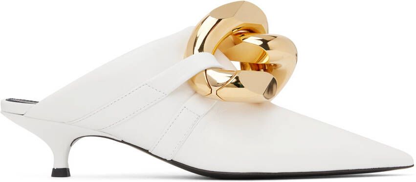 JW Anderson White Chain Kitten Mules - Picture 5
