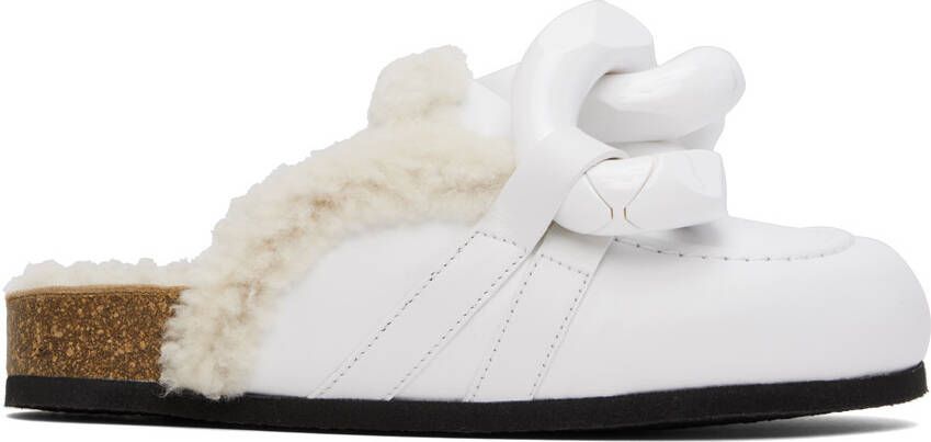 JW Anderson White Chain Slides
