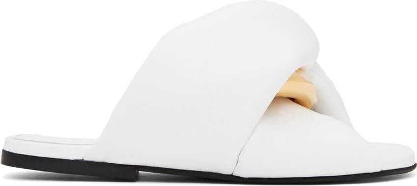 JW Anderson White Chain Twist Sandals - Picture 5