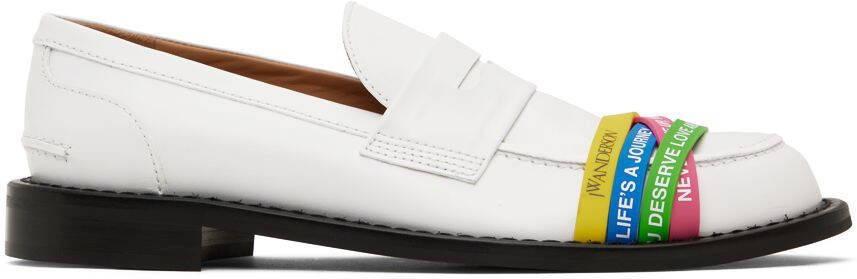 JW Anderson White Elastic Loafers - Picture 4