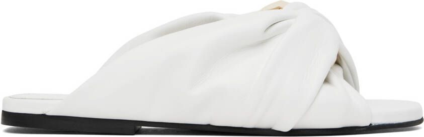 JW Anderson White Twist Chain Flat Sandals - Picture 5