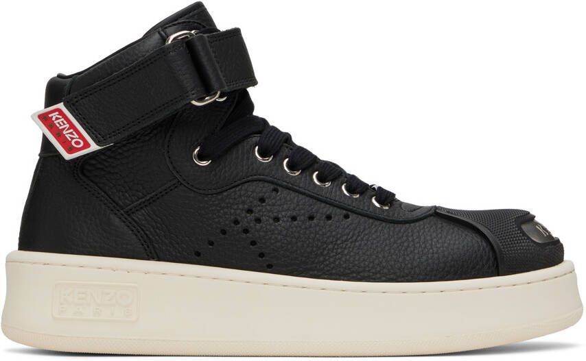 Kenzo Black Paris Hoops Sneakers - Picture 5