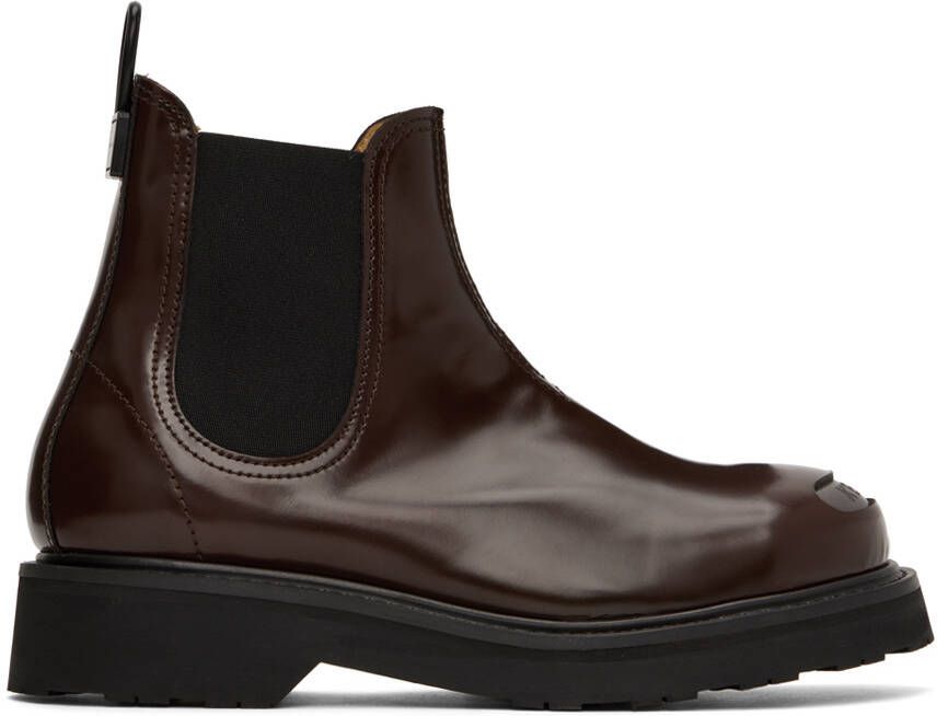 Kenzo Brown SMILE Chelsea Boots - Picture 5