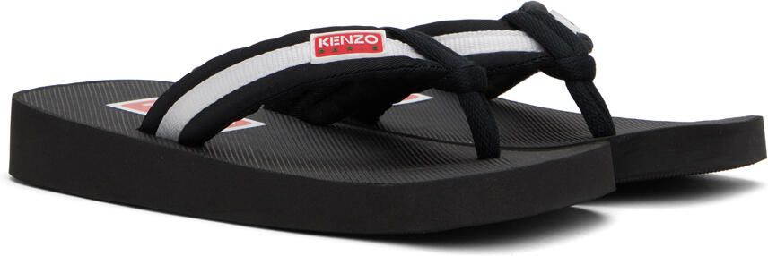 Kenzo Black Setta Flip Flops - Picture 3