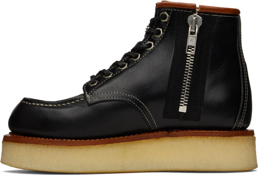 Kenzo Black Yama Lace-Up Boots - Picture 3