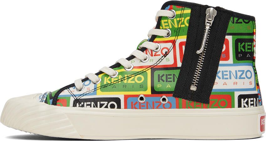 Kenzo Multicolor Logo Sneakers - Picture 3