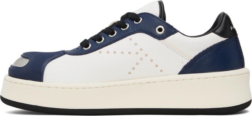 Kenzo Navy & White Hoops Trainer Sneakers - Picture 3