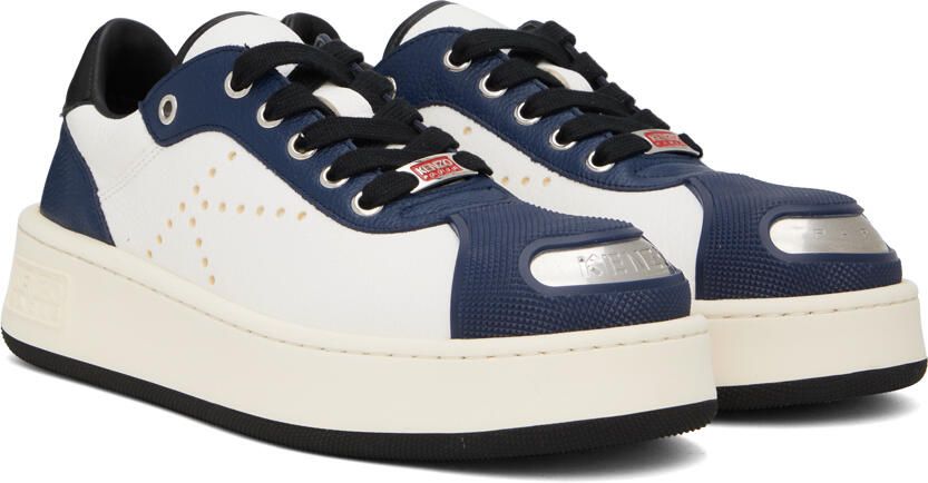 Kenzo Navy & White Hoops Trainer Sneakers - Picture 2